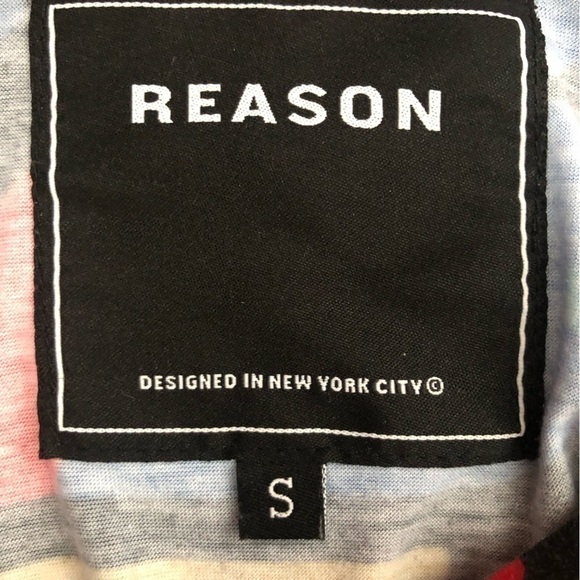 REASON Streetwear Abstract Geometric Graphic Tee Small - Picture 7 of 8